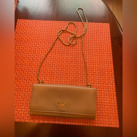 Handbags - TRADE -New  Beige Prada Wallet on Chain